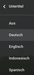 Wie kann ich deutsche Untertitel auswählen?